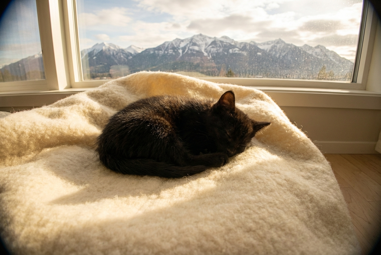 窓辺でくつろぐスス